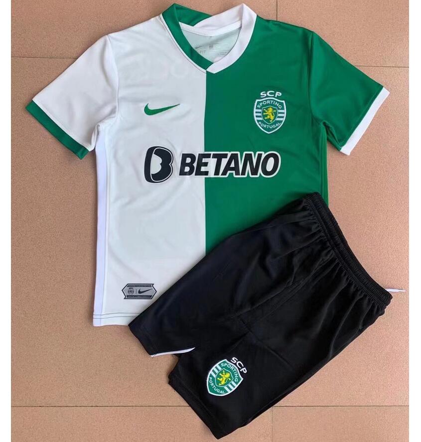 Kids Sporting Lisbon 2021/22 Special Soccer Kits Shirt With Shorts